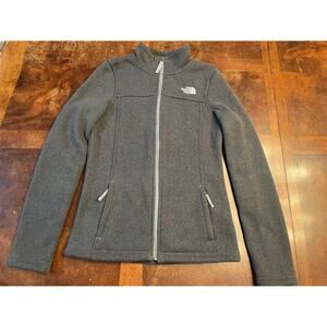 The North Face Women’s Gray Full-Zip Fleece Jacket Collar Size Small